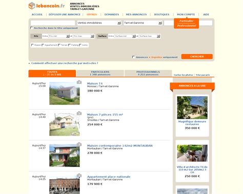 le bon coin annonces immobilières